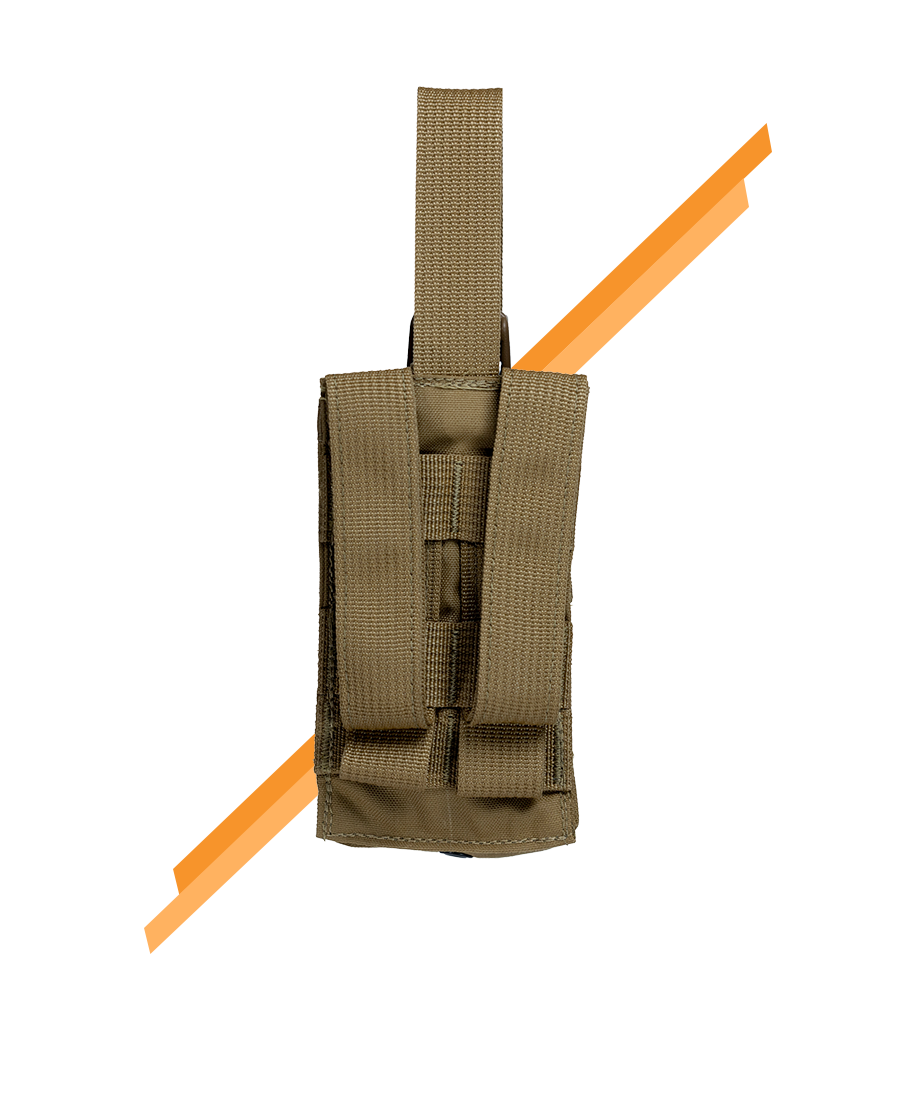 MOLLE pepper spray pouch for law enforcement - back view - Universe Body Armor