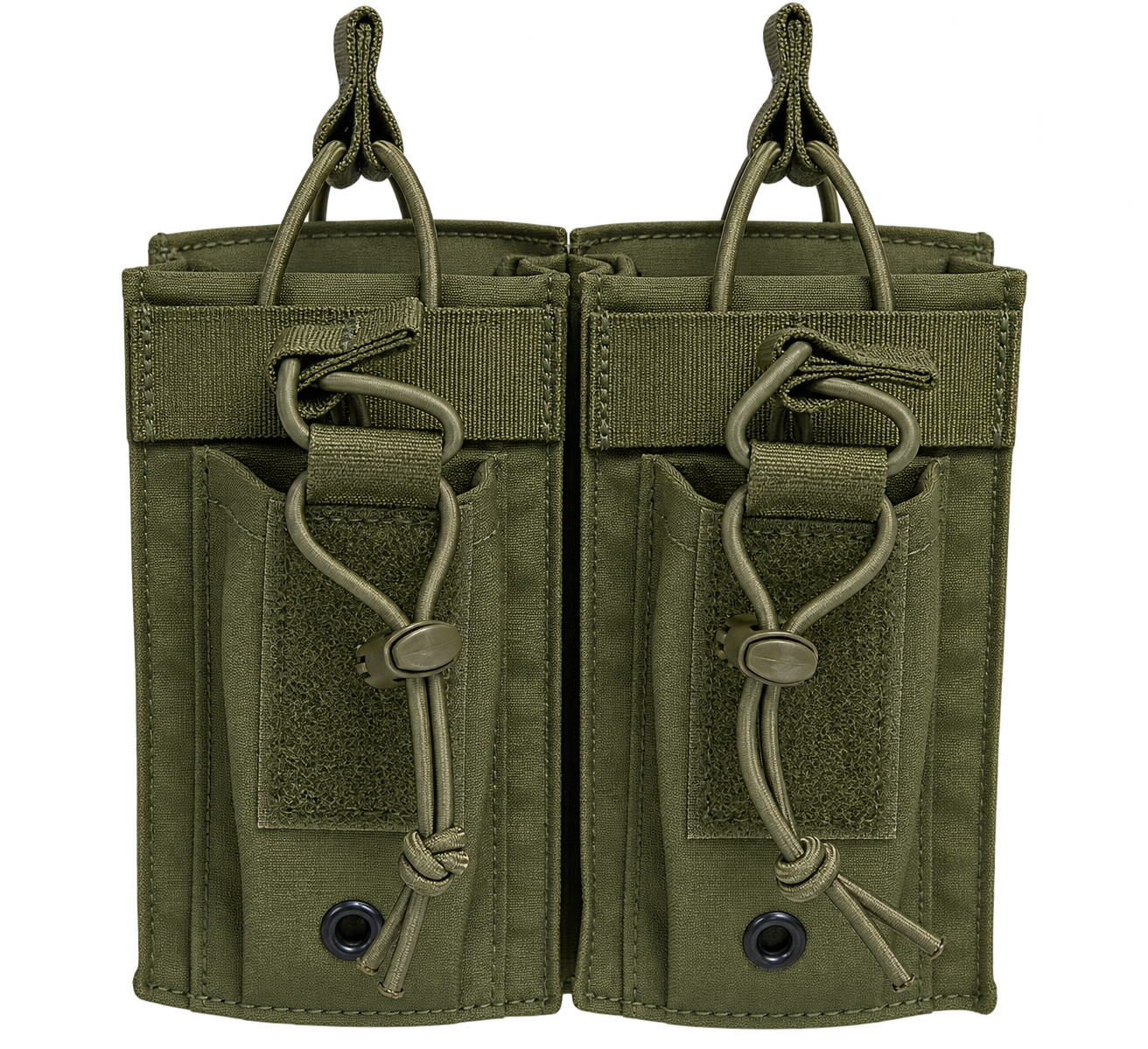 Tactical radio MOLLE pouch in O.D. Green - dual pocket design - Universe Body Armor