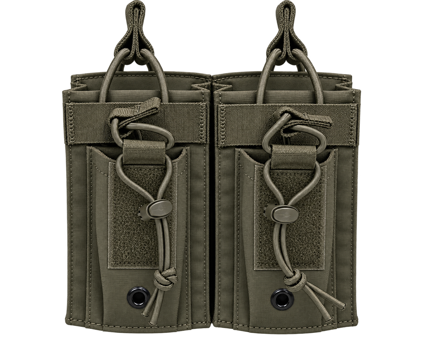 Tactical radio MOLLE pouch in Ranger Green - dual pocket design - Universe Body Armor