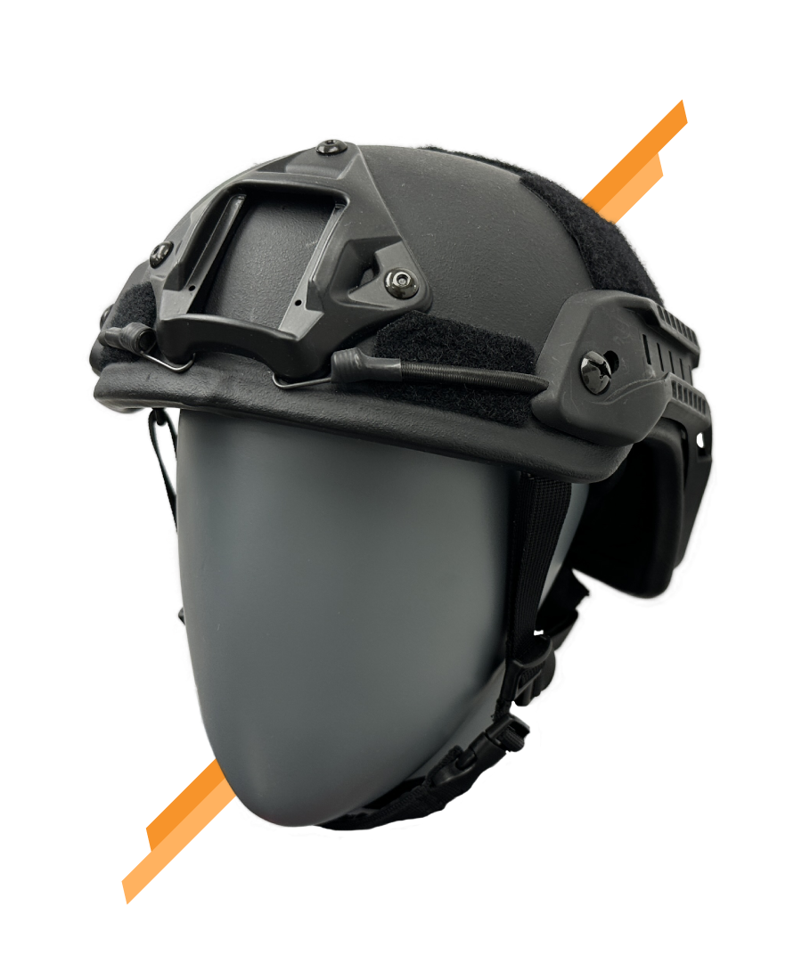 Tactical helmet for military and law enforcement - black - front view - Universe Body Armor