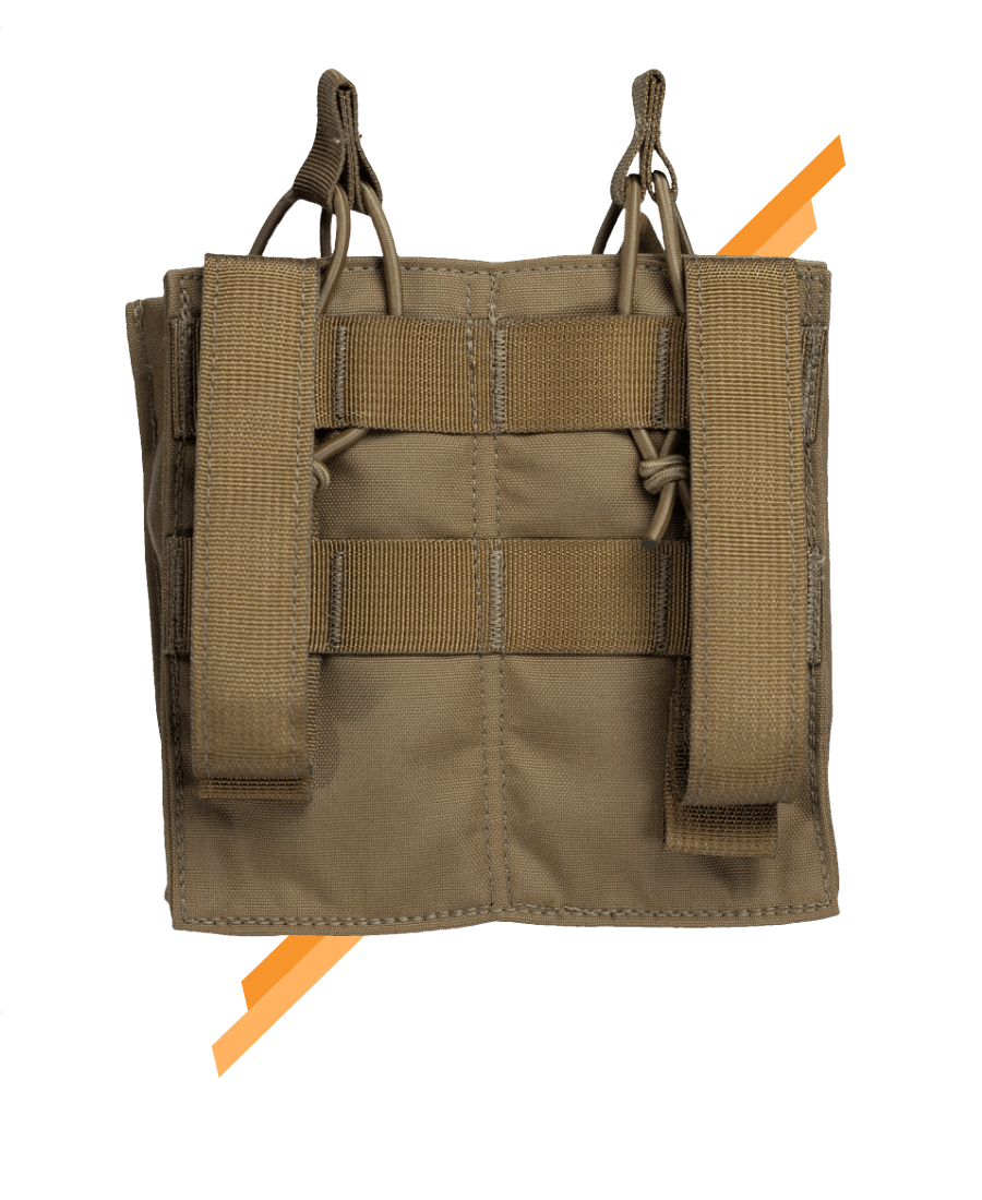 Tactical radio MOLLE pouch for law enforcement - back view - Universe Body Armor