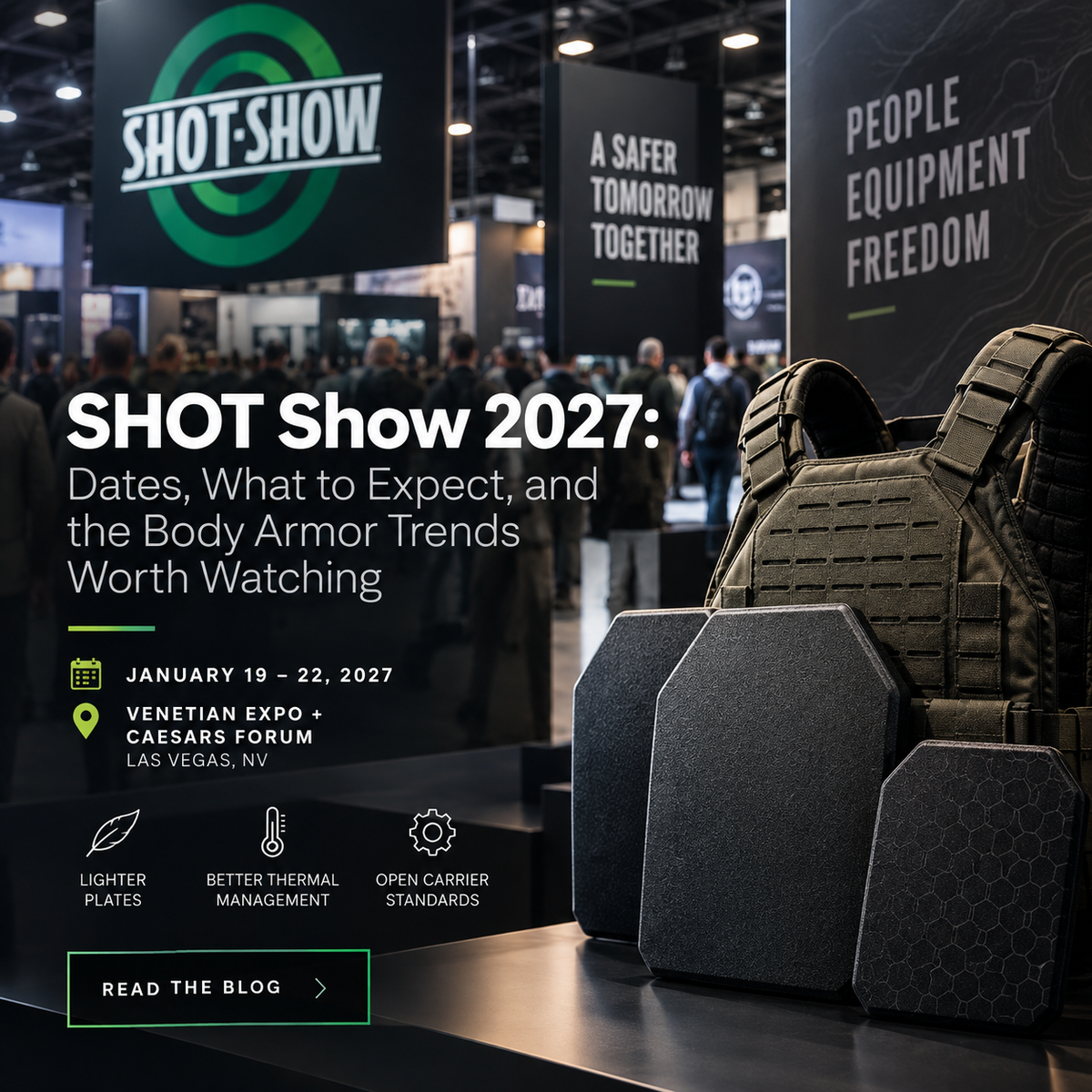 SHOT Show 2027 — January 19-22 at the Venetian Expo Las Vegas, body armor and tactical gear industry trade show