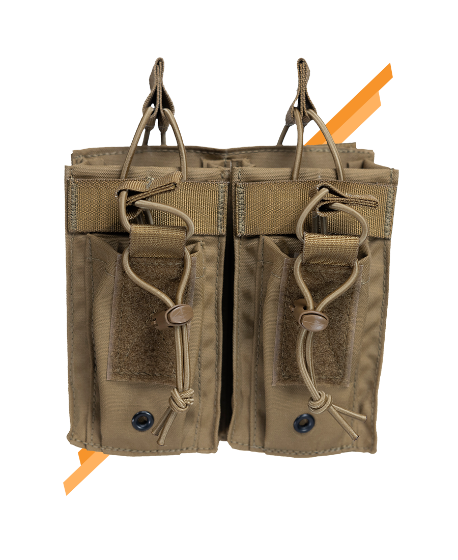 Double Handgun Magazine Pouch - Front View - Universe Body Armor