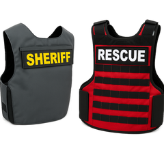 Front and back ID patches on tactical vest - Universe Body Armor