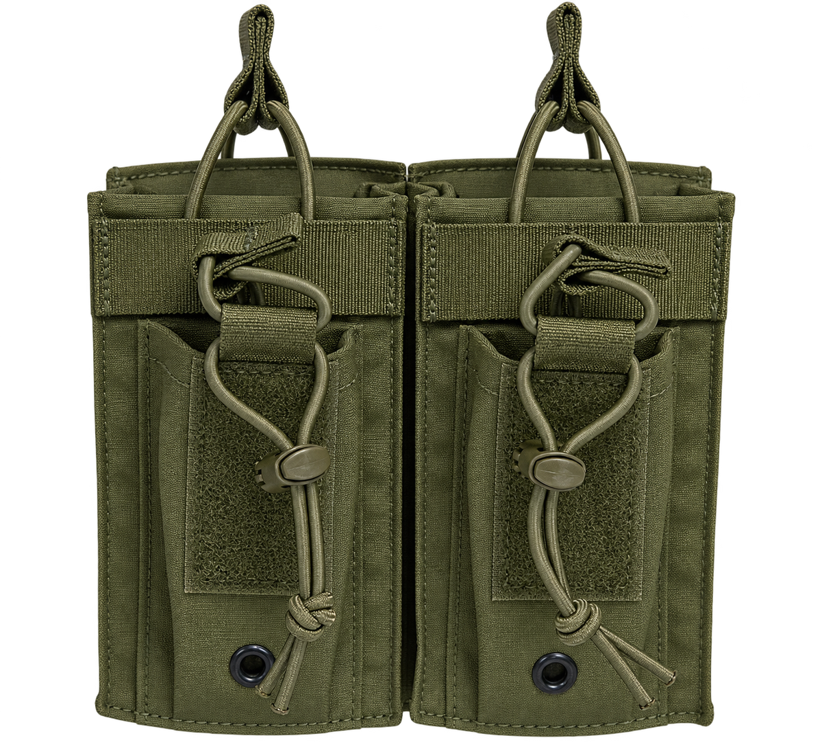 Tactical radio MOLLE pouch in O.D. Green - dual pocket design - Universe Body Armor