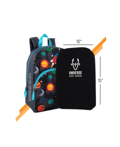 School bag ballistic panel NIJ Level IIIA 10x15 inside backpack - Universe Body Armor